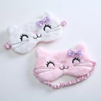Cute Soft Cat Eye Cover Sleep Mask Comfortable Cartoon Mask Travel Rest Sleeping Aid Eye Patch Sleeping Mask Lightweight Blindfold For Travel Stevvex