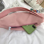 Cute Solid Color Fanny Pack For Girls Trendy Crossbody Chest Bag Belt Waist Packs Workout Traveling Dog Walking Casual Fashion Outdoor Waist Pack Bag Cool Fanny Packs Stevvex