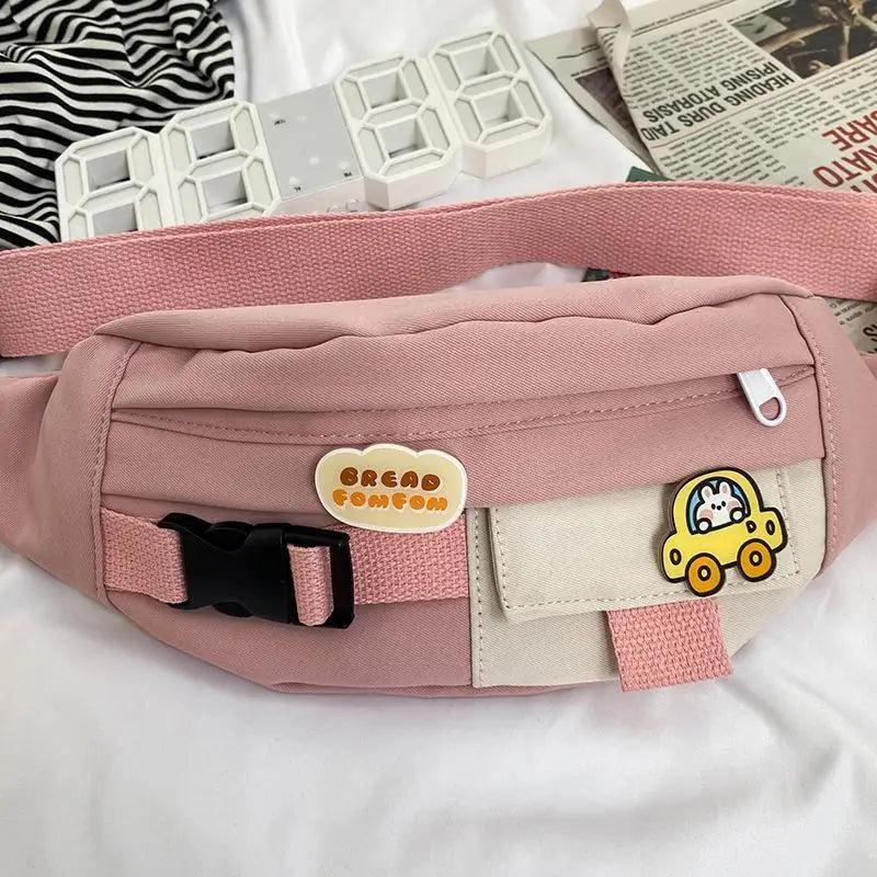 Cute Solid Color Fanny Pack For Girls Trendy Crossbody Chest Bag Belt Waist Packs Workout Traveling Dog Walking Casual Fashion Outdoor Waist Pack Bag Cool Fanny Packs Stevvex