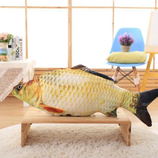 Cute Staffed Soft Animal Fish Plush Toys Pillow Creative Pillow Cushion Soft Fish Cushion Pillow Carp Plush Pillow Stuffed Toy Throw Pillow for Home Decoration Gift Kids Pillow Stuffed Animal Toy Gift Kids Toy Christmas Gifts Stevvex