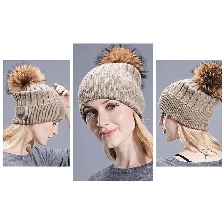 Cute Winter Warm Comfortable Cap Detachable Pom Pom Autumn Super Soft Fashionable Caps For Adults And Kids Stevvex