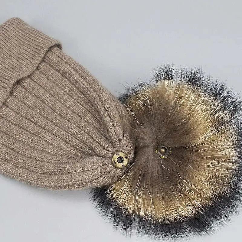 Cute Winter Warm Comfortable Cap Detachable Pom Pom Autumn Super Soft Fashionable Caps For Adults And Kids Stevvex