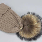 Cute Winter Warm Comfortable Cap Detachable Pom Pom Autumn Super Soft Fashionable Caps For Adults And Kids Stevvex