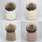 Cute Winter Warm Comfortable Cap Detachable Pom Pom Autumn Super Soft Fashionable Caps For Adults And Kids Stevvex
