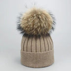 Cute Winter Warm Comfortable Cap Detachable Pom Pom Autumn Super Soft Fashionable Caps For Adults And Kids Stevvex