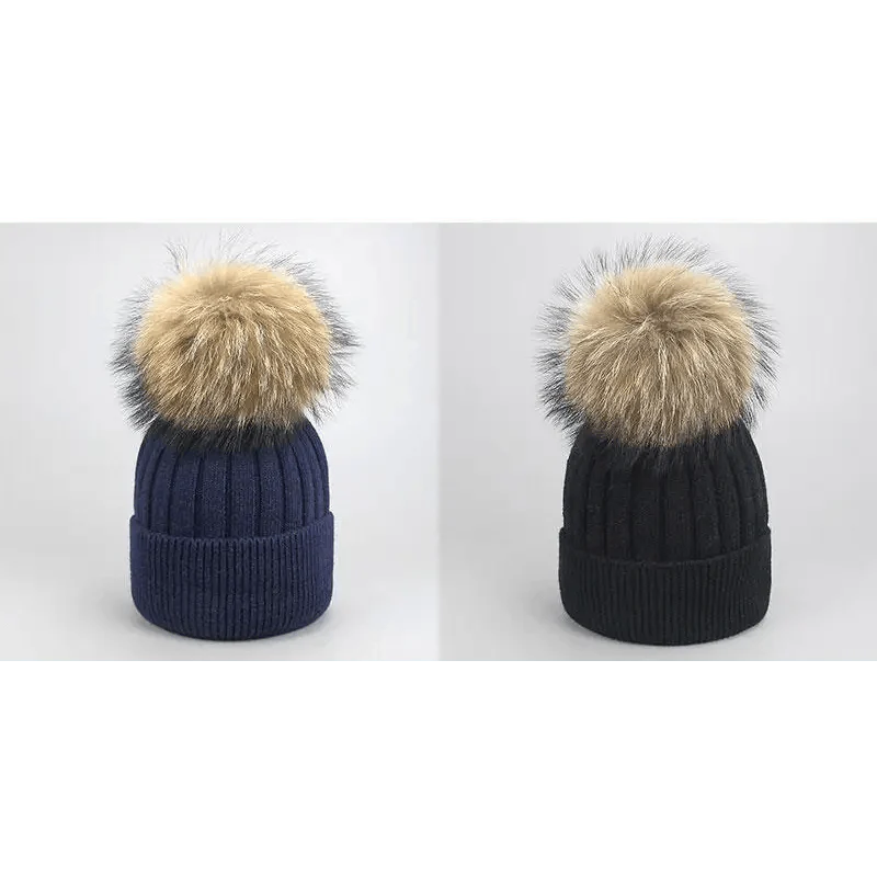 Cute Winter Warm Comfortable Cap Detachable Pom Pom Autumn Super Soft Fashionable Caps For Adults And Kids Stevvex