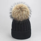 Cute Winter Warm Comfortable Cap Detachable Pom Pom Autumn Super Soft Fashionable Caps For Adults And Kids Stevvex
