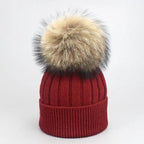 Cute Winter Warm Comfortable Cap Detachable Pom Pom Autumn Super Soft Fashionable Caps For Adults And Kids Stevvex