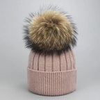 Cute Winter Warm Comfortable Cap Detachable Pom Pom Autumn Super Soft Fashionable Caps For Adults And Kids Stevvex