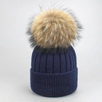 Cute Winter Warm Comfortable Cap Detachable Pom Pom Autumn Super Soft Fashionable Caps For Adults And Kids Stevvex