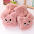 Cute Winter Warm Soft Half Finger Thick One Size Gloves For Women Fashionable Warm Comfortable Stylish Gloves For Girls Stevvex