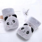 Cute Winter Warm Soft Half Finger Thick One Size Gloves For Women Fashionable Warm Comfortable Stylish Gloves For Girls Stevvex