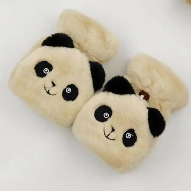 Cute Winter Warm Soft Half Finger Thick One Size Gloves For Women Fashionable Warm Comfortable Stylish Gloves For Girls Stevvex