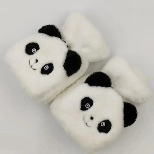 Cute Winter Warm Soft Half Finger Thick One Size Gloves For Women Fashionable Warm Comfortable Stylish Gloves For Girls Stevvex