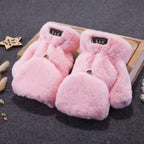 Cute Winter Warm Soft Half Finger Thick One Size Gloves For Women Fashionable Warm Comfortable Stylish Gloves For Girls Stevvex