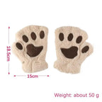 Cute Women Winter 1Pair Warm Fingerless Lovely Gloves Fluffy Colorful Comfortable Gloves For Autumn