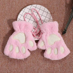 Cute Women Winter 1Pair Warm Fingerless Lovely Gloves Fluffy Colorful Comfortable Gloves For Autumn