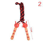 Cute Wood Handle Kids Children Skipping Jump Adjustable Cotton Jump Ropes For Kids Skipping Fitness Rope Wooden Handle Jumping Rope For Children Exercise Workout Activity Stevvex