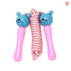Cute Wood Handle Kids Children Skipping Jump Adjustable Cotton Jump Ropes For Kids Skipping Fitness Rope Wooden Handle Jumping Rope For Children Exercise Workout Activity Stevvex