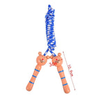 Cute Wood Handle Kids Children Skipping Jump Adjustable Cotton Jump Ropes For Kids Skipping Fitness Rope Wooden Handle Jumping Rope For Children Exercise Workout Activity Stevvex