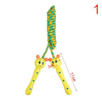 Cute Wood Handle Kids Children Skipping Jump Adjustable Cotton Jump Ropes For Kids Skipping Fitness Rope Wooden Handle Jumping Rope For Children Exercise Workout Activity Stevvex
