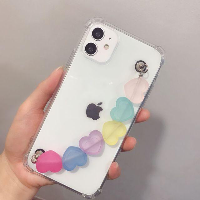 Cute Wrist Strap Butterfly Pendant Phone Case For iPhone 13 12 14Pro Max 8 7 Plus Cases For iPhone 11 Pro Max Elegant Butterfly Theme Transparent Soft Silicone Rubber Phone Case for iPhone Stevvex