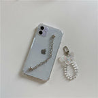 Cute Wrist Strap Butterfly Pendant Phone Case For iPhone 13 12 14Pro Max 8 7 Plus Cases For iPhone 11 Pro Max Elegant Butterfly Theme Transparent Soft Silicone Rubber Phone Case for iPhone Stevvex