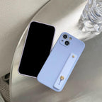 Cute Wrist Strap Soft Silicone Slim Protective Case with Strap Cover Square Silicone Phone Case For iPhone 11 13 12 Pro XR XS Max X 6 6s 7 8 Plus SE2 Candy Colors Soft Back Cover Stevvex