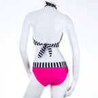 Cutest Retro Swimsuit Swimwear Vintage High Waist Swimsuit For Women Halter 2 Piece Bathing Suit Ruffle Bikini Set Tummy Control Vintage Pin Up High Waist Bikini Set For Women Swimming Bathing Suit S/M/L/XL