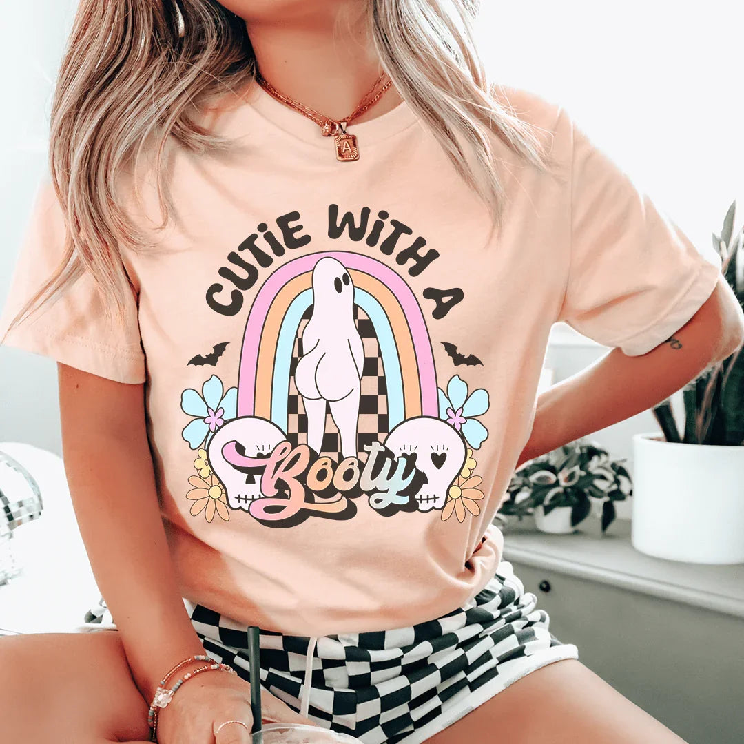 Cutie With A Booty Tee Peachy Sunday