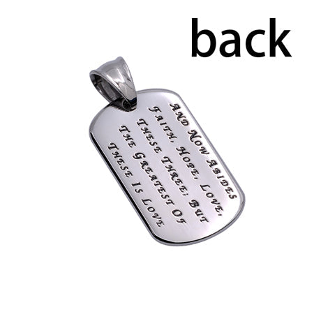 CZ Calvary Dog Tag Necklace KingdomWear