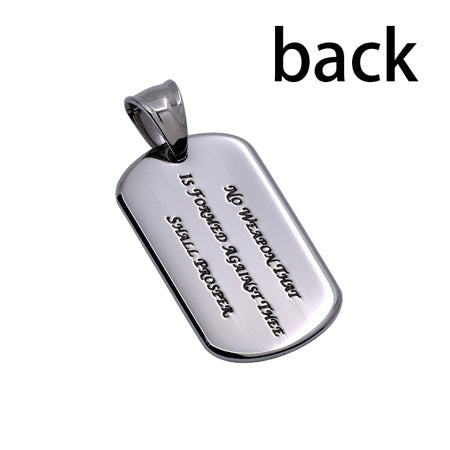 CZ Calvary Dog Tag Necklace KingdomWear