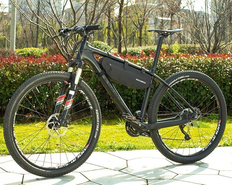 Cycling Bicycle Bags Top Tube Front Frame Bag Waterproof Road  Dirt-resistant Bike Accessories Bags  Bike Frame Bag Waterproof Bike Elegant Design Bag Bicycle Under Top Tube Bag Corner Pouch Storage Bag For Cycling Accessories Stevvex