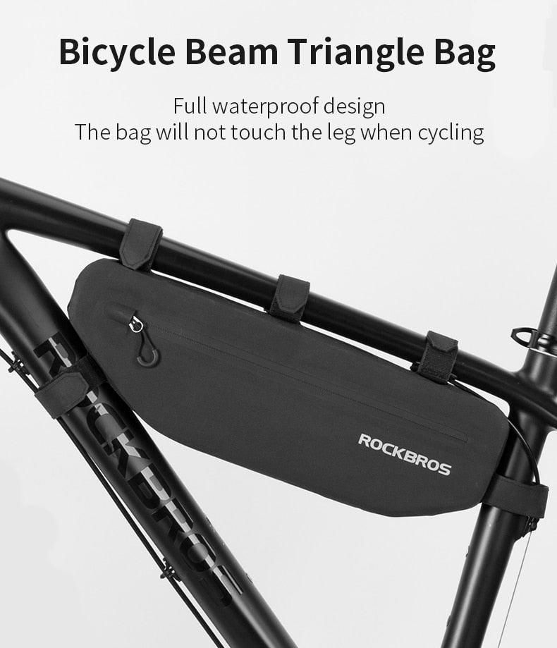 Cycling Bicycle Bags Top Tube Front Frame Bag Waterproof Road  Dirt-resistant Bike Accessories Bags  Bike Frame Bag Waterproof Bike Elegant Design Bag Bicycle Under Top Tube Bag Corner Pouch Storage Bag For Cycling Accessories Stevvex
