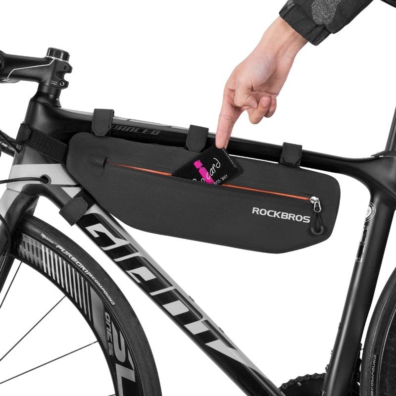 Cycling Bicycle Bags Top Tube Front Frame Bag Waterproof Road  Dirt-resistant Bike Accessories Bags  Bike Frame Bag Waterproof Bike Elegant Design Bag Bicycle Under Top Tube Bag Corner Pouch Storage Bag For Cycling Accessories Stevvex