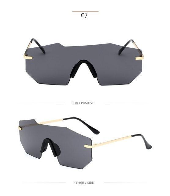 Cycling Glasseses Sports Sunglasses UV400 Protection Baseball Fishing Ski Running Go Unisex Polarized Rectangle Shape Sunglasses For Men & Women Retro Shape Mirror Frameless Glasses Stevvex