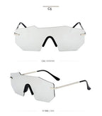 Cycling Glasseses Sports Sunglasses UV400 Protection Baseball Fishing Ski Running Go Unisex Polarized Rectangle Shape Sunglasses For Men & Women Retro Shape Mirror Frameless Glasses Stevvex