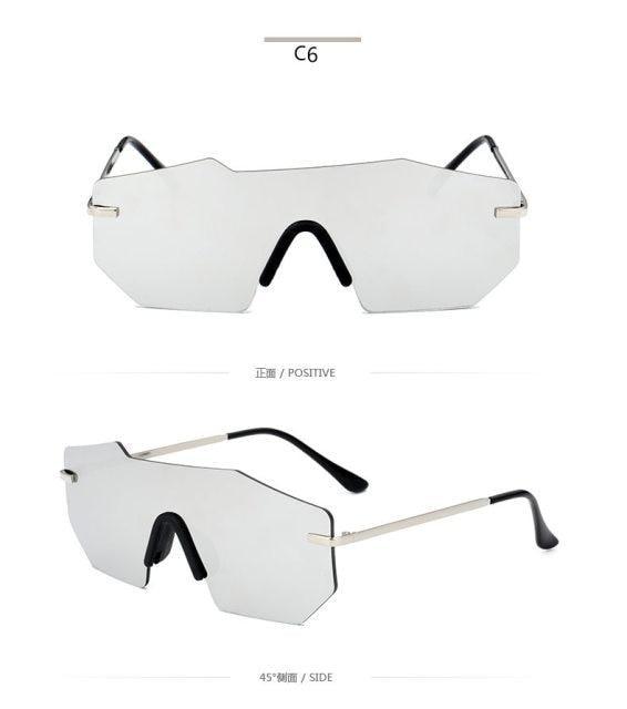 Cycling Glasseses Sports Sunglasses UV400 Protection Baseball Fishing Ski Running Go Unisex Polarized Rectangle Shape Sunglasses For Men & Women Retro Shape Mirror Frameless Glasses Stevvex