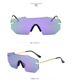 Cycling Glasseses Sports Sunglasses UV400 Protection Baseball Fishing Ski Running Go Unisex Polarized Rectangle Shape Sunglasses For Men & Women Retro Shape Mirror Frameless Glasses Stevvex