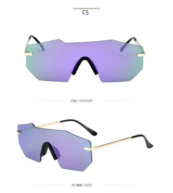 Cycling Glasseses Sports Sunglasses UV400 Protection Baseball Fishing Ski Running Go Unisex Polarized Rectangle Shape Sunglasses For Men & Women Retro Shape Mirror Frameless Glasses Stevvex