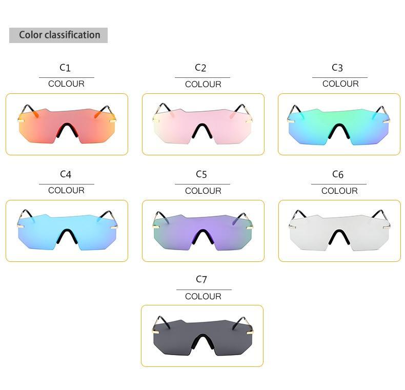 Cycling Glasseses Sports Sunglasses UV400 Protection Baseball Fishing Ski Running Go Unisex Polarized Rectangle Shape Sunglasses For Men & Women Retro Shape Mirror Frameless Glasses Stevvex