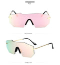 Cycling Glasseses Sports Sunglasses UV400 Protection Baseball Fishing Ski Running Go Unisex Polarized Rectangle Shape Sunglasses For Men & Women Retro Shape Mirror Frameless Glasses Stevvex