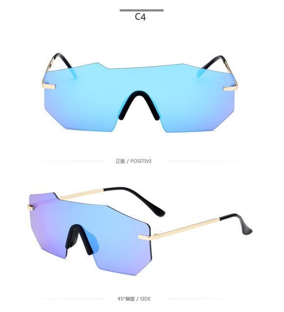 Cycling Glasseses Sports Sunglasses UV400 Protection Baseball Fishing Ski Running Go Unisex Polarized Rectangle Shape Sunglasses For Men & Women Retro Shape Mirror Frameless Glasses Stevvex