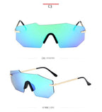 Cycling Glasseses Sports Sunglasses UV400 Protection Baseball Fishing Ski Running Go Unisex Polarized Rectangle Shape Sunglasses For Men & Women Retro Shape Mirror Frameless Glasses Stevvex