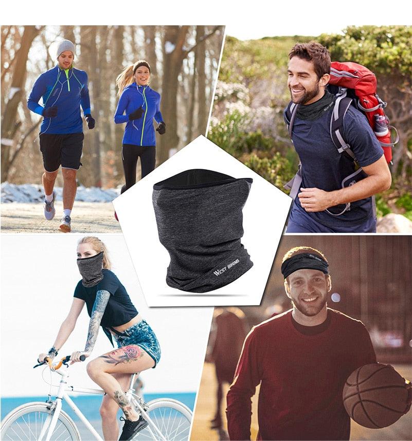 Cycling Headwear Winter Men Anti-sweat Breathable Cycling Face Cover Running Bicycle Bandana Sports Scarf Headband Neck Gaiter Face Mask Scarf Dust Sun Protection Cool Lightweight Windproof Breathable Fishing Hiking Running Cycling Stevvex