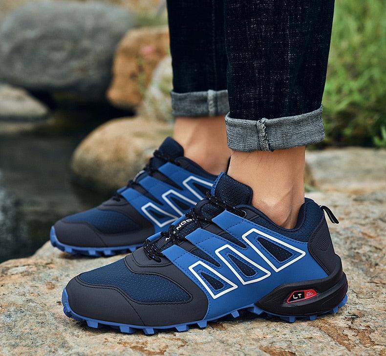 Cycling Mens Waterproof Outdoor Hiking Sneakers Men's Trail Running Shoes Fashion Hiking Sneakers For Men Tennis Cross Training Shoe Mens Casual Outdoor Walking Workout Footwear Stevvex