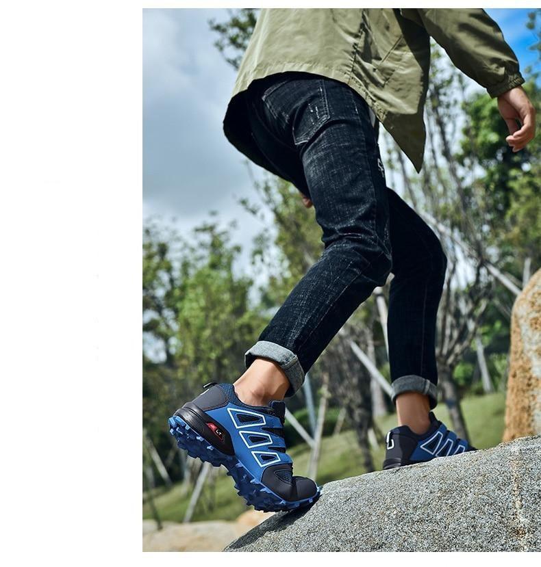 Cycling Mens Waterproof Outdoor Hiking Sneakers Men's Trail Running Shoes Fashion Hiking Sneakers For Men Tennis Cross Training Shoe Mens Casual Outdoor Walking Workout Footwear Stevvex