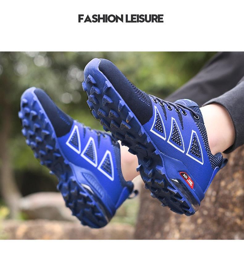 Cycling Mens Waterproof Outdoor Hiking Sneakers Men's Trail Running Shoes Fashion Hiking Sneakers For Men Tennis Cross Training Shoe Mens Casual Outdoor Walking Workout Footwear Stevvex