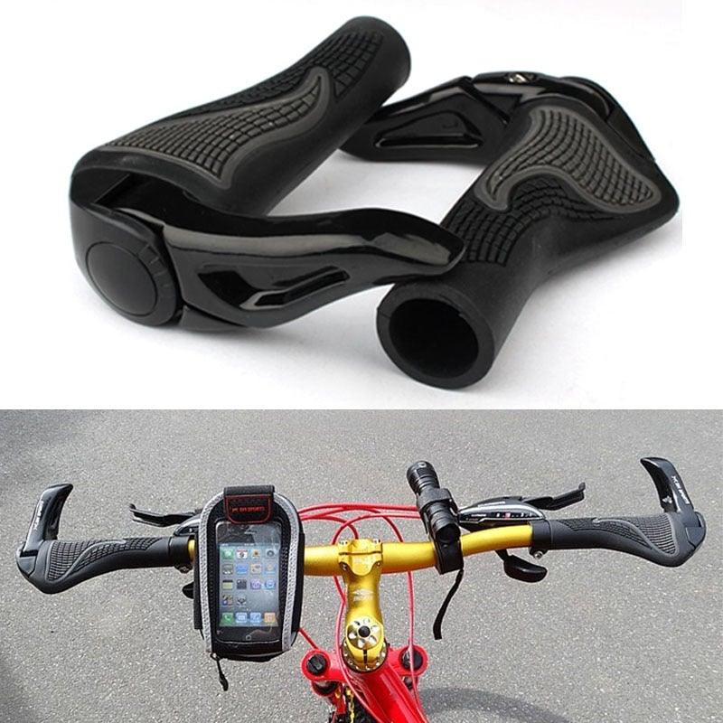 Cycling Mountain Bike Grips Handlebar Grips Handle Bar Grip End Lock On Ergonomic Bicycle Handle Bar Ergonomics Non-Slip Mountain Bike Handlebar Comfortable And Shock Absorption Stevvex