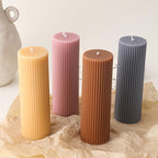 Cylinder DIY Soy Candle Home Decoration Handmade Scented Candles Aromatherapy Romantic Dinner Pillar Candles Clean Burning Dinner Candles for Wedding Home Décor Party Restaurant Spa Candles Stevvex